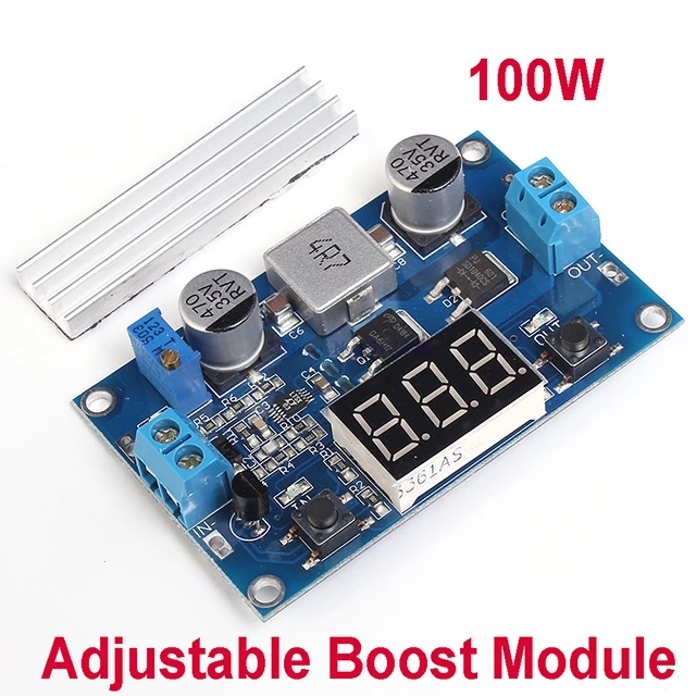

A7-- Step Up Boost Power Module Adjustable Voltage Converter With Voltmeter LED Display DC-DC 3.0-35V To 3.5-35V