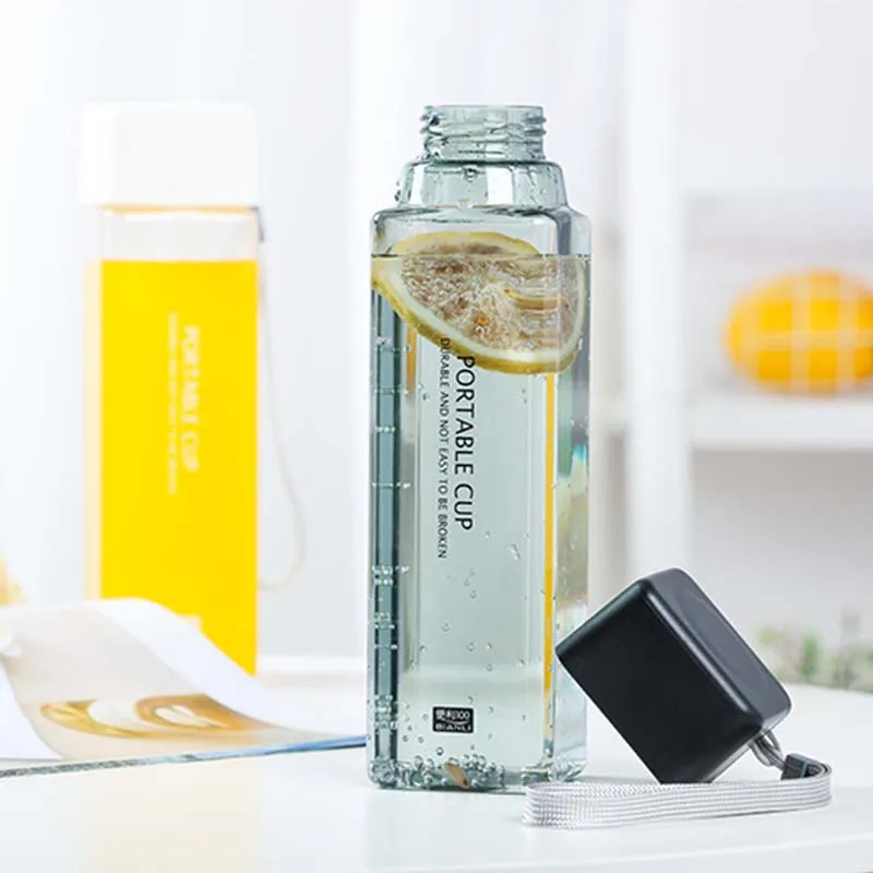 Креативные квадратные бутылки для воды практичная бутылка сока молока чая