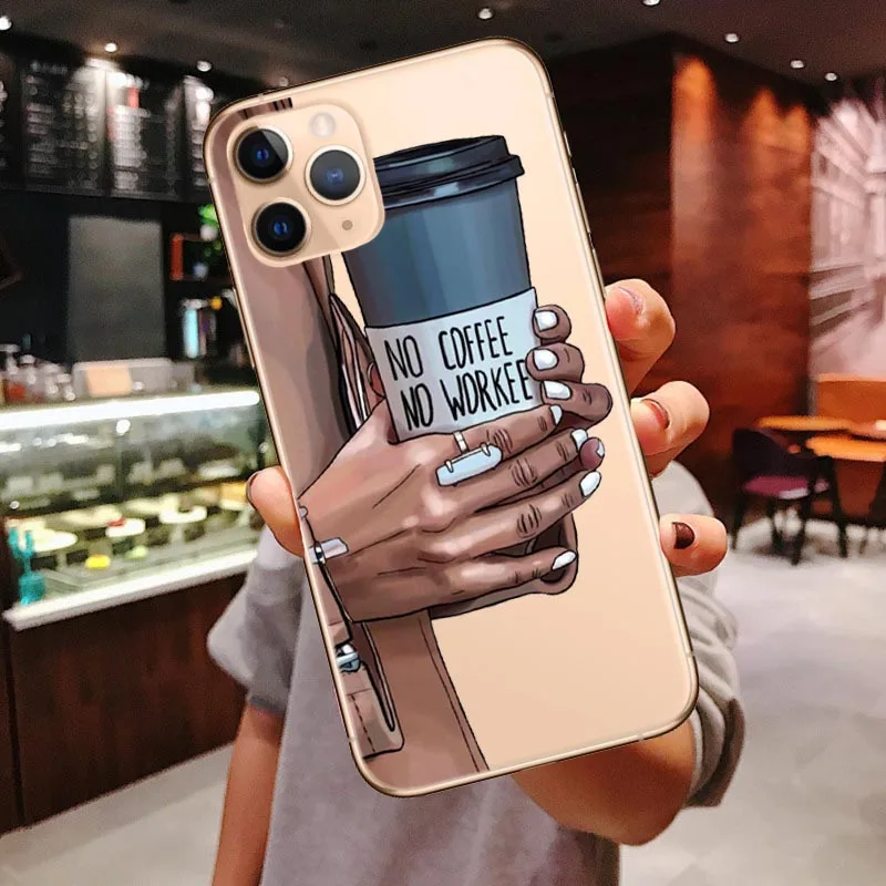 TPU Принцесса женский Босс кофе чехол для телефона для iPhone 11 Pro Max Vogue девочка мама ребенок мягкий чехол для iPhone X 7 8 Plus XR XS Max - Цвет: TPU