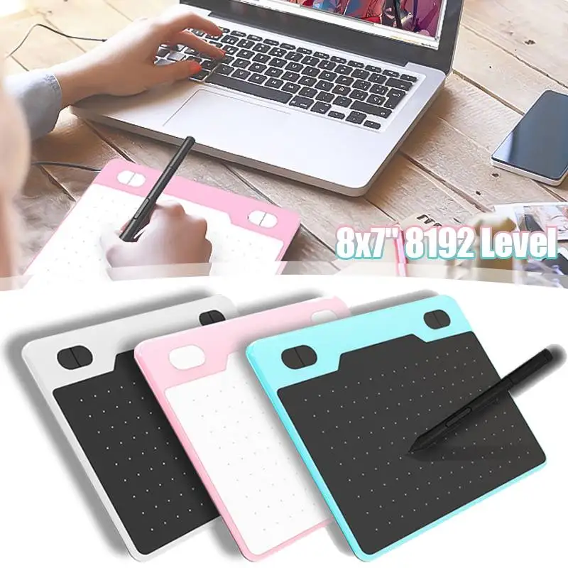 

8x7'' Digital Graphics Drawing Tablet Art Painting Board Quick Writing Reading Artist Hand-drawn Phone Laptop USB Connecting