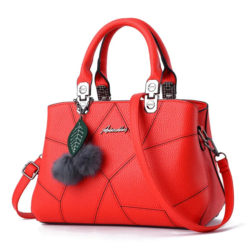 298Red 3Pcs/Set Bags For Women Handbag PU Leather Shoulder Bags Casual Tote Tassel Top Handle Designer Bag Composite Messenger Bag - Цвет: 298Red