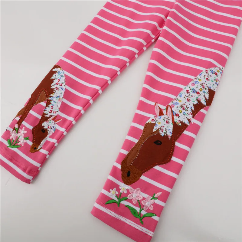 Springen Meter Baby Leggings Hosen Mit Tiere Stickerei Streifen Mädchen Dünne Hosen Nette Kleinkind Bleistift Hosen