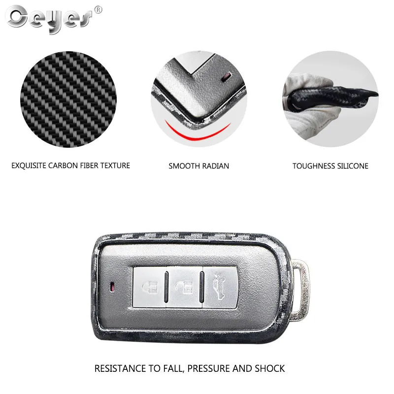 Car carbon fiber key cover for MITSUBISHI (2)