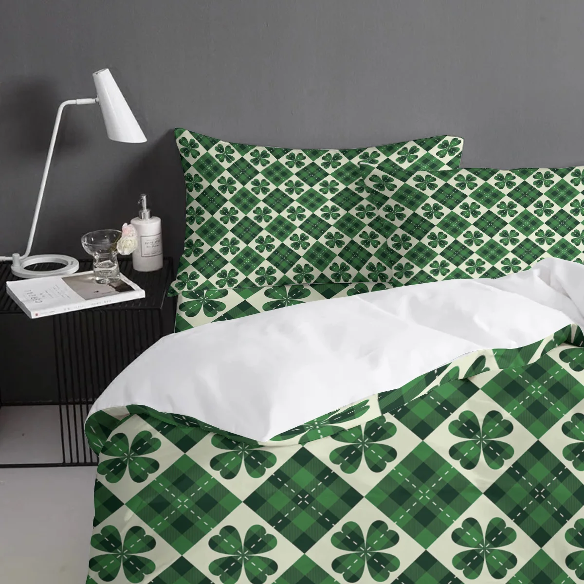 FamilyDecor 4 шт постельных принадлежностей Традиционный Шотландский клетчатый Клевер пододеяльник набор настраиваемый