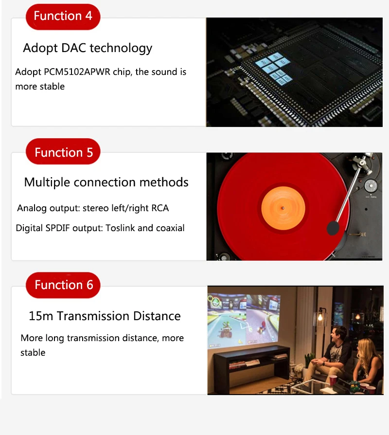 EarRise NFC беспроводной стерео Bluetooth 5,0 Аудио приемник адаптер APTX ЦАП с поддержкой NFC 3,5 мм RCA SPDIF коаксиальный выход
