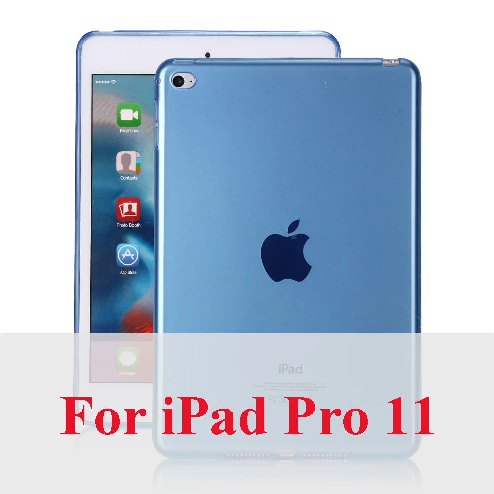 For pro 11 Blue Конфеты прозрачный тонкий чехол из термопластичного полиуретана для iPad Pro 11 9,7 крышка пластыри на гелевой основе защитный чехол для iPad 2/3/4, 5, 6, Air1 Air2 Капа - Цвет: For pro 11 Blue
