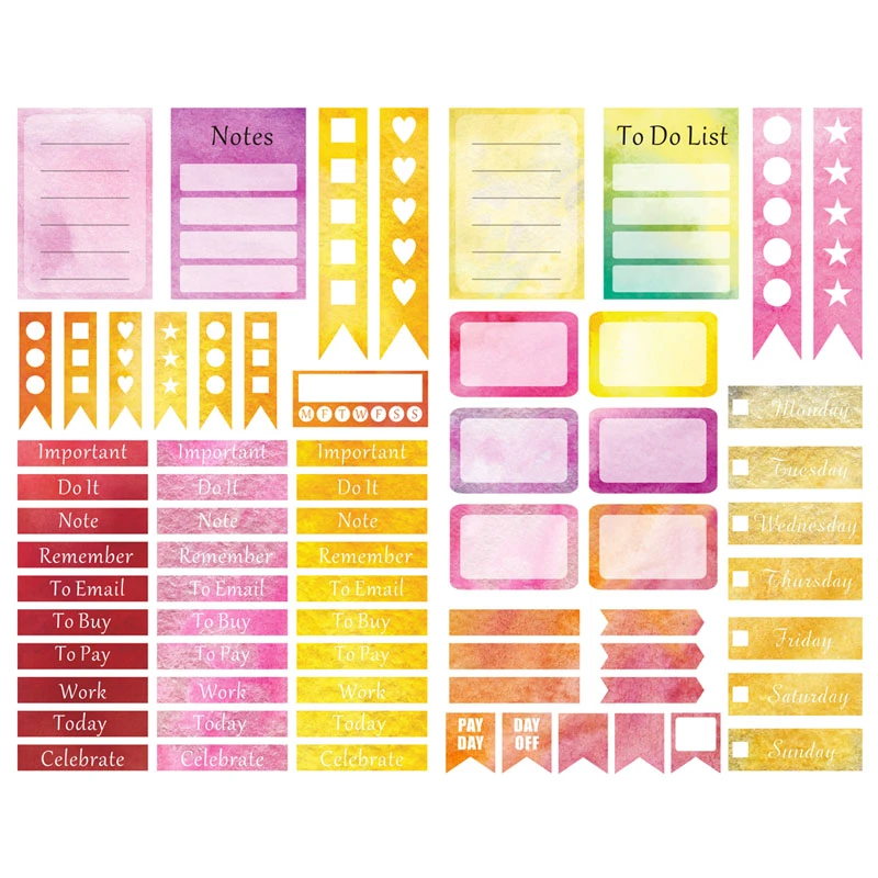 1 pcs watercolor pink golden kawaii aesthetic book journal stickers scrapbooking cute label staionery office school supplies assorted stickers aliexpress