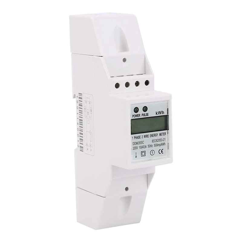 Измеритель энергии DDM35SC 10(40) a 220 В прочный однофазный 2P ЖК-дисплей Din-рейка кВтч