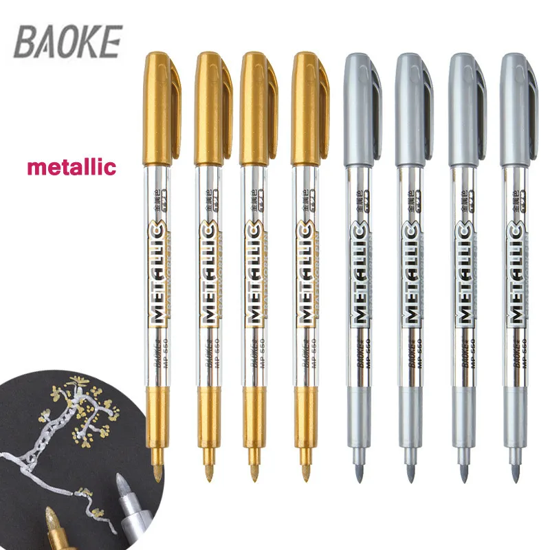 1PcsPermanentInkPaintMarkerMetallicPenCarTryeFabricMetal