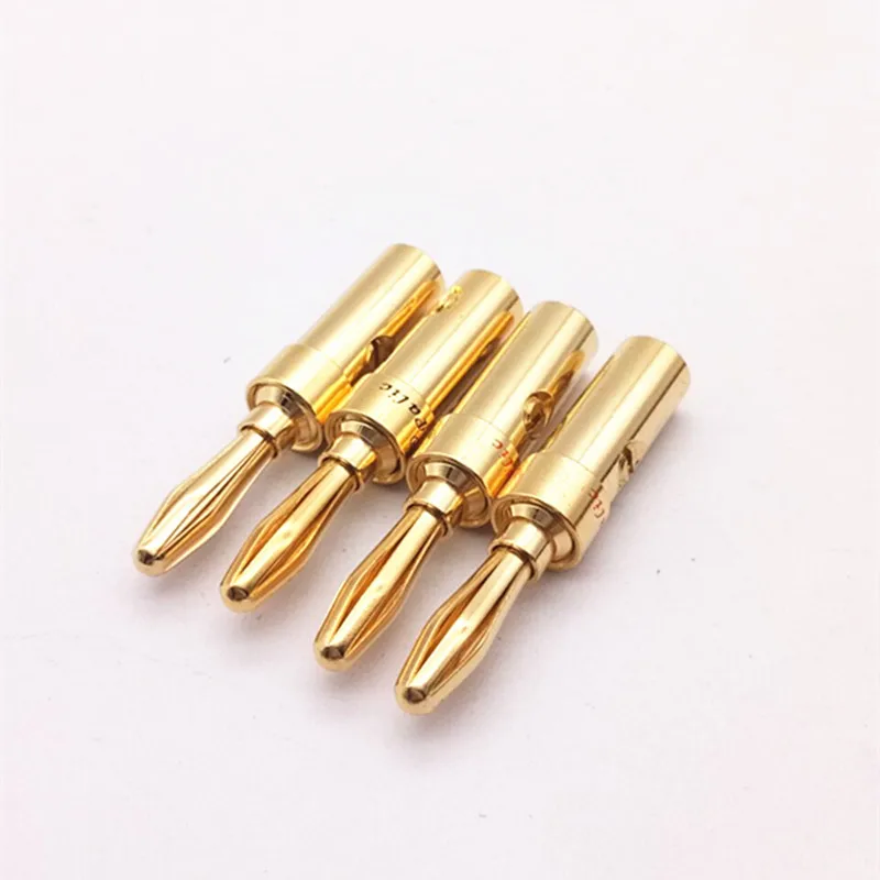 

10pcs/lot Fine Copper Cross Banana Plug Gold-Plated Cross Welding-Free Banana Plug