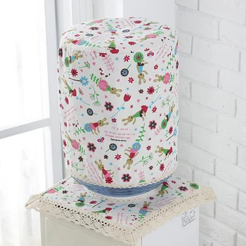 

Fashion Printed Lattice Cloth Art Drinking Fountains Barrels Water Dispenser Dust Cover Household Protector