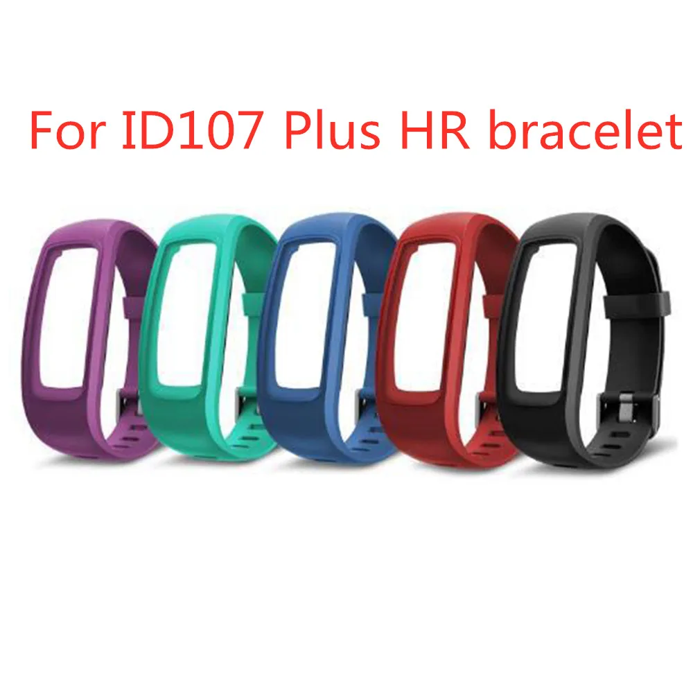 

For ID107 HR Plus Fitness Strap Smart Bracelet Replacement Straps Wristband Silicone for Id107HR Smartband Colorful Straps
