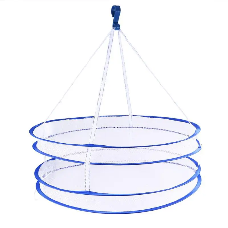 

Round Folding Drying Rack Hanging Clothes Laundry Basket Dryer Sweater Cloth Net Dry Rack Mesh Hanger For Underwear