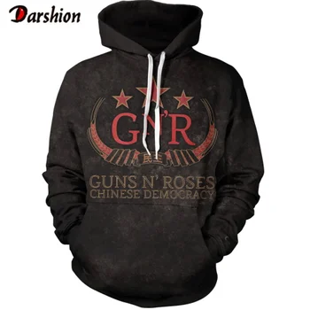 

3D Roses N Guns Fashion Male's Hoodies Sweatshirts Funny Plus Size XXS-4XL Roses N Guns Printed Hoodies For Male Unisex Pullover