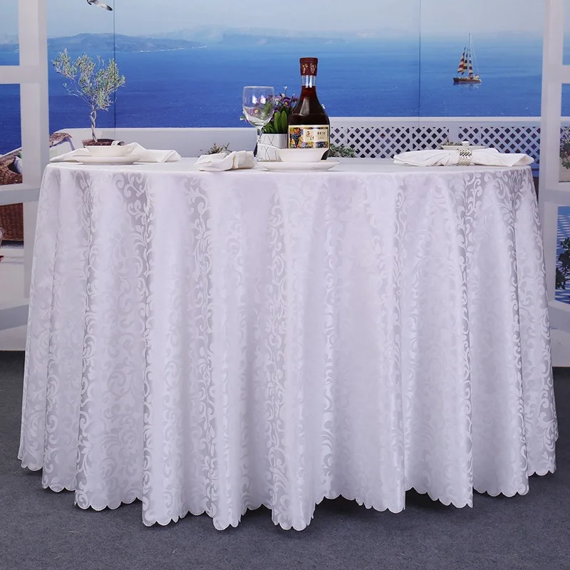 Table cloth Polyester jacquard tablecloth hotel wedding banquet party decoration round table covers table overlays printed home decor