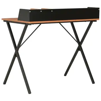 

[ES Warehouse] Black and brown desk 80x50x84 cm