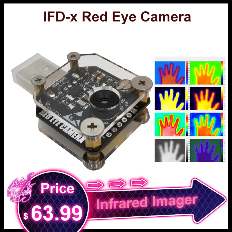 Инфракрасный Imager IFD-x Red Eye camera MLX90640 разрешение 512*384 тепловизор для телефона Android для телефонов HUAWEI