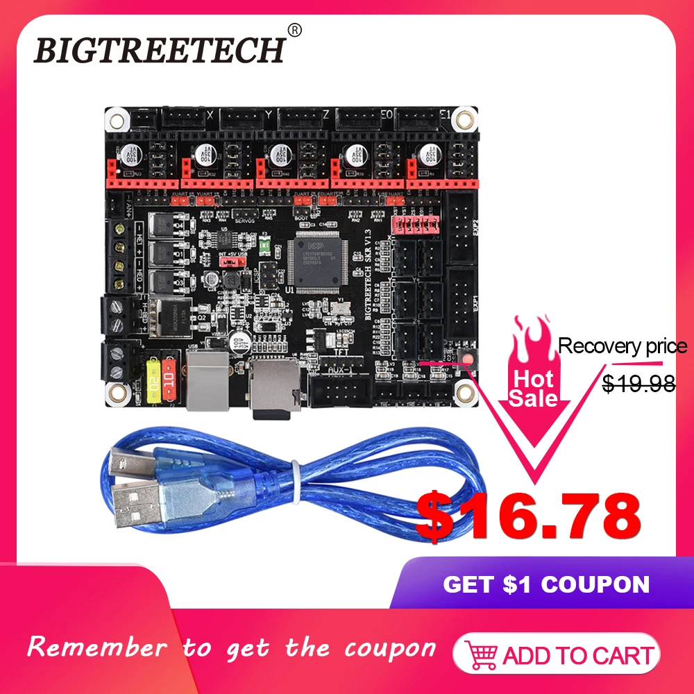 SKR V1.1 Smoothieware Controller Board 3D Printer 32 Bit Controller Main Board