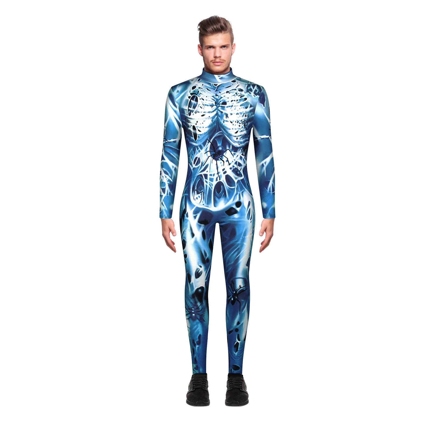 E Ядом Косплей Костюм Человек-паук Zentai костюм облегающие костюмы спандекс комбинезон Лайкра Полный боди костюм на Хэллоуин - Цвет: E