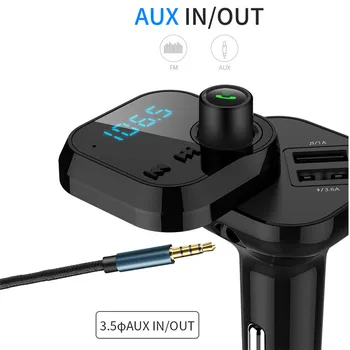 

Car Usb Charger for Xiaomi Mi 10 Pro MP3 Player Bluetooth FM Transmitter Kit Hands-Free Dual USB Charging Ladowarka Samochodowa