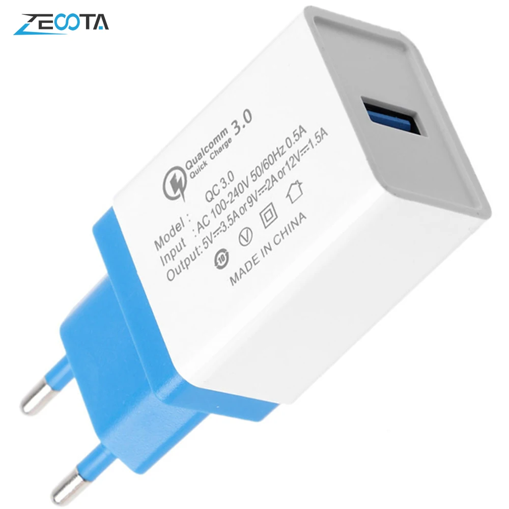 

Mobile Phone Charger USB Electric Wall Charger Smart Quick Charge 3.0 Portable Charging for Andriod Huawei Samsung Xiaomi Phone