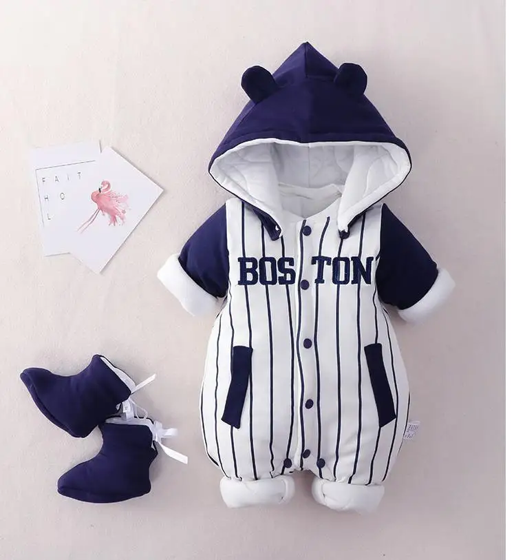 Little monkey's soft cartoon one-piece cotton-padded jacket