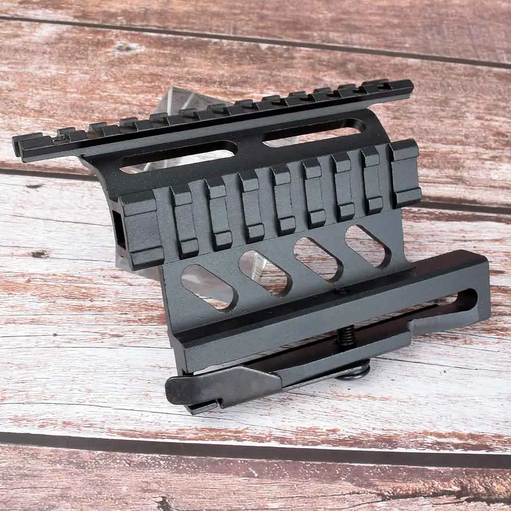 Picatinny Weaver AK серия Rail Боковое крепление Quick QD 20 мм красный зеленый лазер 4 Сетка голографический проецируемый точечный прицел - Цвет: Синий