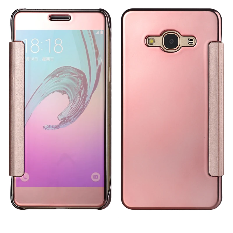 Для samsung Galaxy S7 S6 Edge A3 A5 A7 J1 J3 J5 J7 чехол s Роскошный умный флип тонкий зеркальный жесткий чехол с гальваническим покрытием