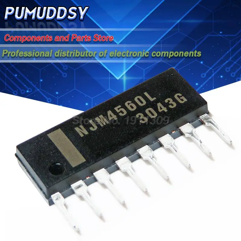 10 шт. NJM4560L SIP-8 NJM4560 SIP 4560L аутентичная IC | Электронные компоненты и принадлежности