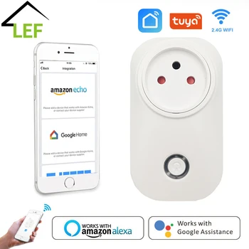 

Tuya Smart Life Wifi Socket Israel Plug 16A APP Remote Control Voice Control with Google Home Alexa Echo Timer the Devices