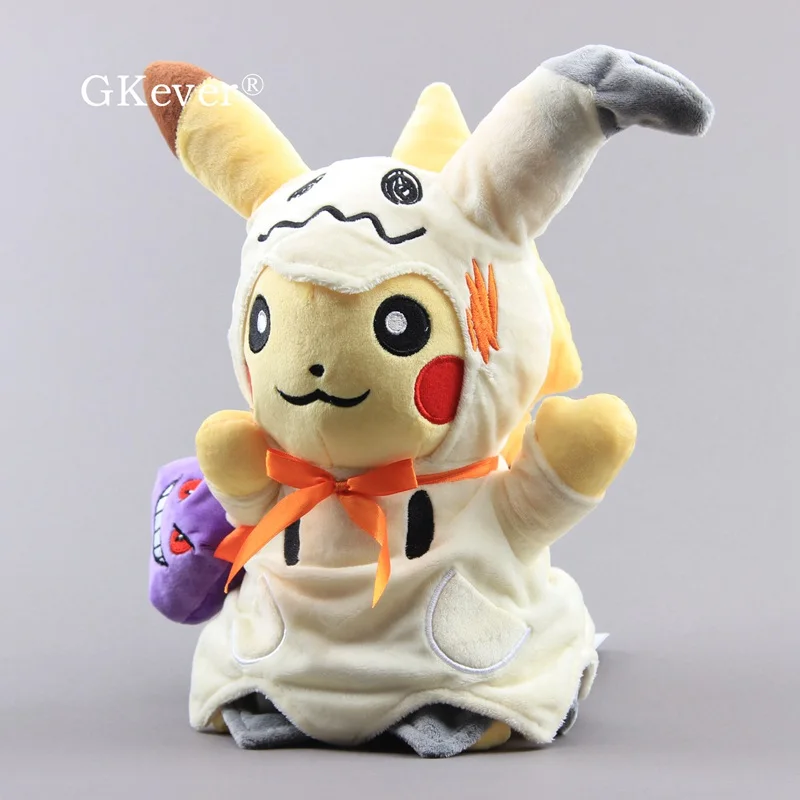 Аниме Пикачу Mimikyu COS Gengar Рисунок игрушка детский подарок Рождество плюшевые куклы 24*30 см
