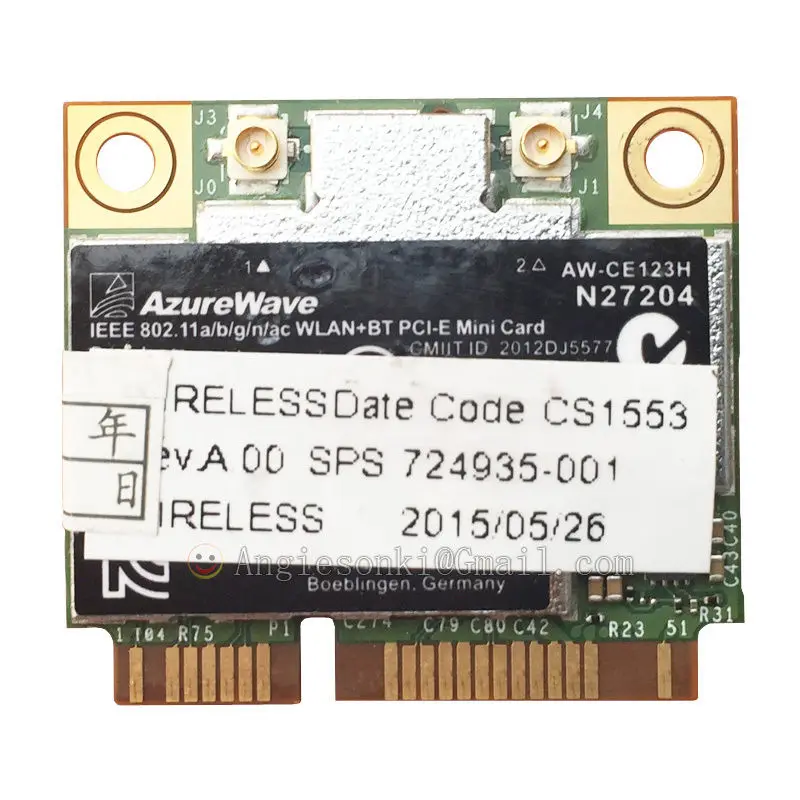 BCM94352HMB 94352 BCM4352 DUAL BAND WiFi Card for HP Broadcom+ Bluetooth 4.0 867 Mbps Mini PCI-E 802.11ac SPS 724935-001 725 755 |