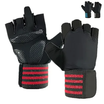 

Workout Gloves with Wrist Support for Weightlifting Hand Protection Crossfit Bodybuilding Dumbbell Non-slip Breathable Gym Glove