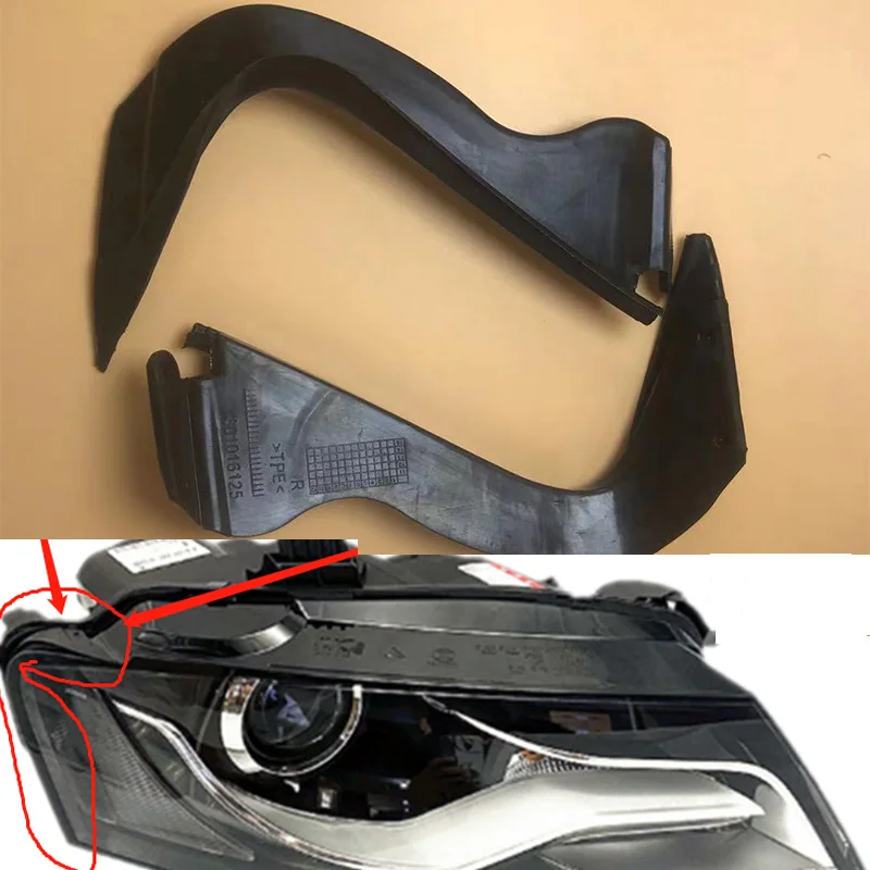 For Audi A4 B8 2008-2012 Headlight Sealing Strip Car Headlight Cover Strip Sealing Gasket Trim