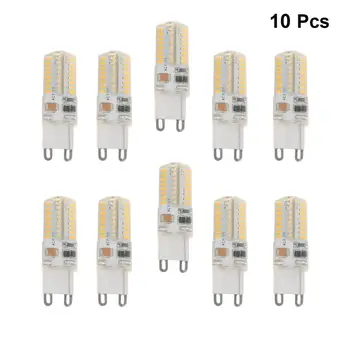 

10pcs Silicone G9 LED Corn Bulb AC 110V Spotlight 64 LED Replace Halogen Light Lamparas (Warm White Light)(White Light)