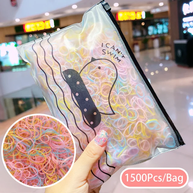 50/100/200 Pcs/Bag Children Cute Candy Cartoon Solid Elastic Hair Bands Girls Lovely Srunchies Rubber Bands Kid Hair Accessories Mix 2-1500 Pcs-Bag