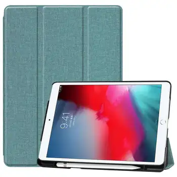 

Slim Flip Smart Leather Case for iPad 10.2 2019 With Pencil Holder Cover for iPad Air 3 2019 iPad Pro 10.5 Tablet Case +FilmPen