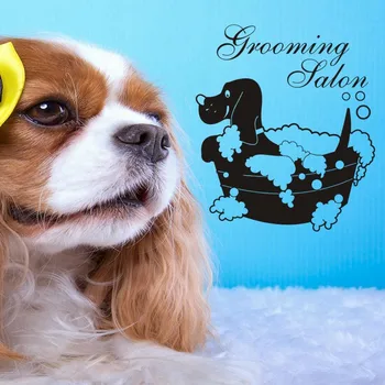

Grooming Dog Salon Decal Pet Shop Wall Sticker Posters Vinyl Art Decals Parede Decor Mural Pet Clinic Wall Sticker