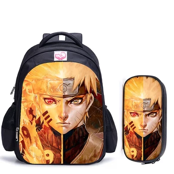 

16 Inch Naruto Split Uzumaki Uchiha Sasuke School Bag for Kids Boy Backpack Children School Sets Pencil Bag Toddler Schoolbag