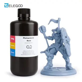 

ELEGOO ABS-Like 3D Printer Resin LCD UV-Curing Resin 405nm ABS-Like Standard Photopolymer Resin for LCD 3D Printing 1000ml Grey