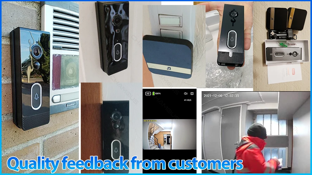 intercom with screen Tuya Video Doorbell WiFi Outdoor Door bell Waterproof IP65 Battery Intercom Smart Home Google Alexa Wireless Door Phone Camera aiphone intercom