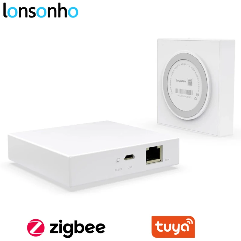 

Lonsonho Wired Tuya Zigbee Hub WiFi Smart Home Bridge Remote Controller Compatible Tuya Zigbee Devices