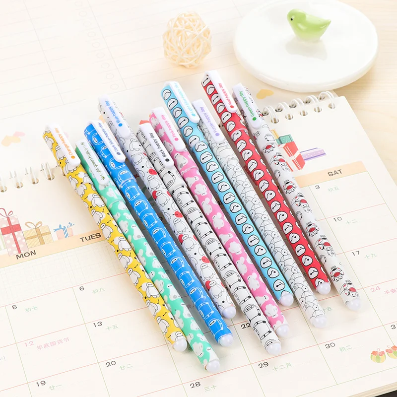 10 различных цветов s/box цветные ручки гелевые кавайные Boligrafos Kawaii Canetas Escolar милые