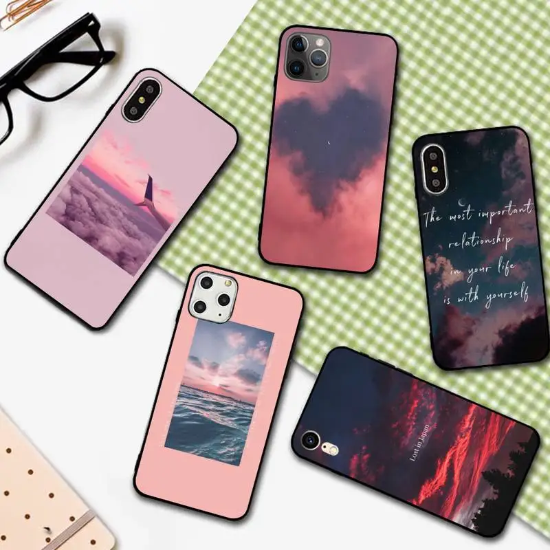 Чехол для телефона YNDFCNB с изображением сладкого неба и розового облака iPhone 11 12 pro XS