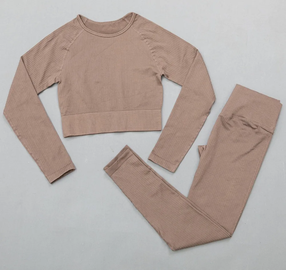 长袖+长裤套装-棕褐色_40