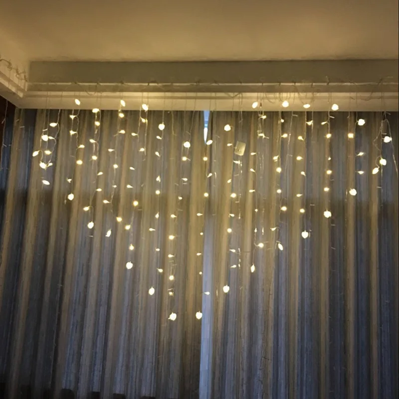 

LED Heart Curtain Lights Heart Shape Lighting Chain Proposal Confession Wedding Decoration Lamp Room Bar Decoration Manufacturer