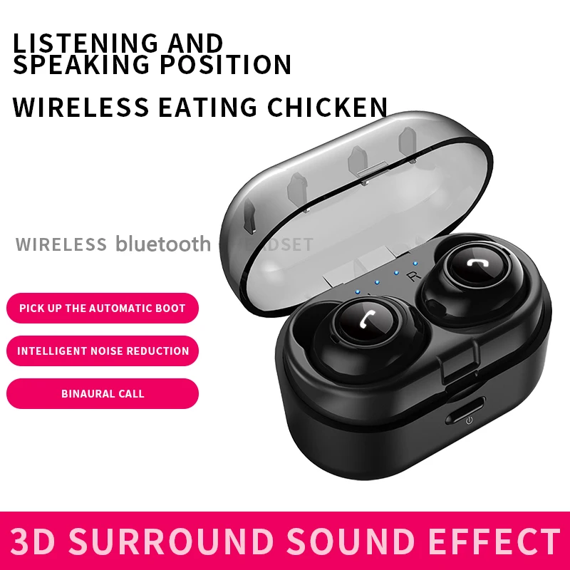 TWS bluetooth 5,0 стерео беспроводные стерео наушники с зарядным чехлом двойные наушники спортивные наушники игровая гарнитура