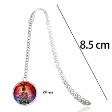 Stranger Things Friends Don't Lie Metal Bookmark Glass Pendant Quote Divider Pin For Notebook Reading Book Mark Marque Page Mate