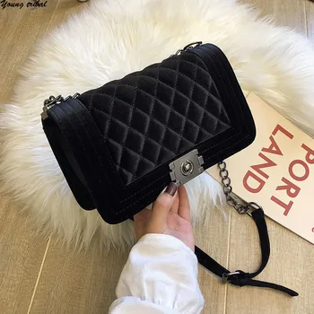 

Shoulder Bags for Women 2020 Pleuche Fashion Chains Crossbody Bag Small New Autumn Winter Cross Body Bags Female Sac A Main