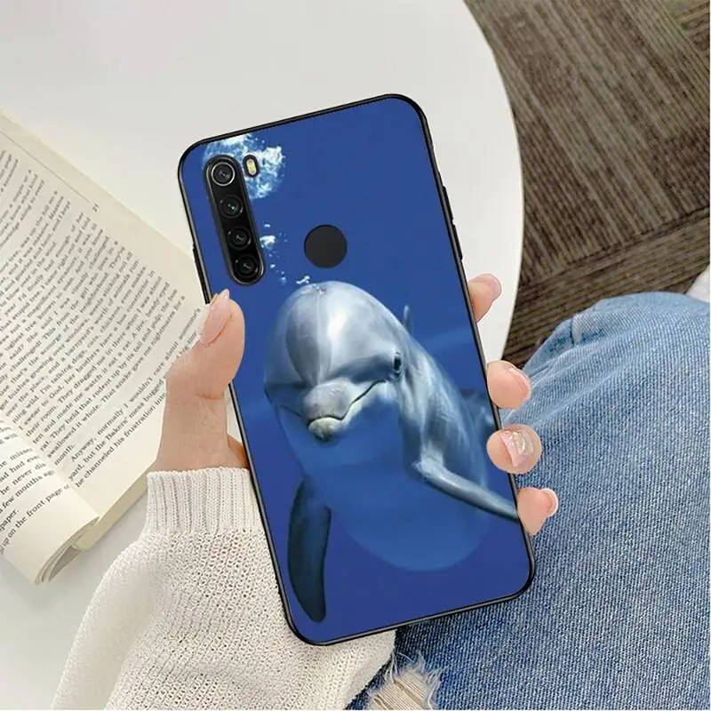 YNDFCNB Cá Heo Dễ Thương Ốp Lưng Điện Thoại Redmi Note 8Pro 8T 6Pro 6A 9 Redmi 8 7 7A Note 5 5A Note 7 xiaomi leather case chain Cases For Xiaomi